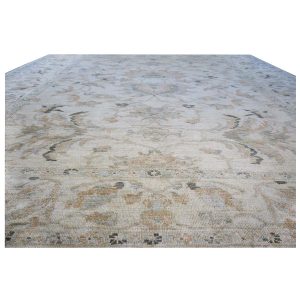 Persian Sultanabad 9x11 Ivory & Light Blue Area Rug — Tan | Ashly Fine Rugs Houston TX