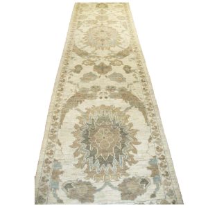 ivory tan persian sultanabad runner 3x19 handmade rug