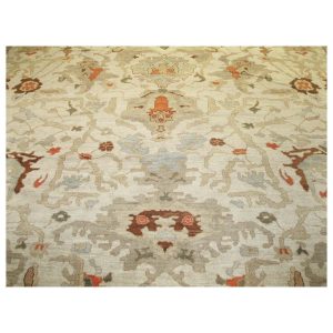 ivory tan blue persian sultanabad 13x20 oversized handmade area rug