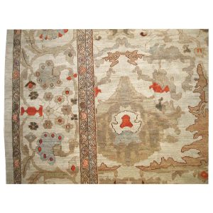 ivory tan blue persian sultanabad 13x20 oversized handmade area rug