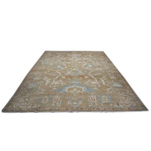 Persian Sultanabad 9x12 brown ivory blue handmade area rug houston texas