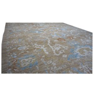 Persian Sultanabad 9x12 brown ivory blue handmade area rug houston texas