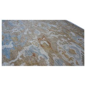 Persian Sultanabad 9x12 brown ivory blue handmade area rug houston texas