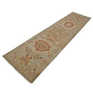 Sultanabad Master 3x12 Khaki, Slate, & Rust Hall Runner — Rust | Ashly Fine Rugs Houston TX