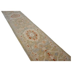 Sultanabad Master 3x12 Khaki, Slate, & Rust Hall Runner — Rust | Ashly Fine Rugs Houston TX