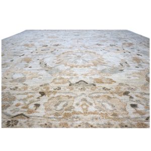Persian Sultanabad 9x12 ivory tan brown grey handmade area rug houston texas
