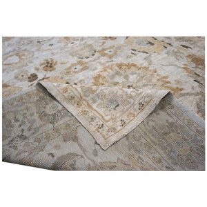 Persian Sultanabad 9x12 ivory tan brown grey handmade area rug houston texas