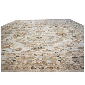 Persian Sultanabad 9x12 ivory tan brown grey handmade area rug houston texas