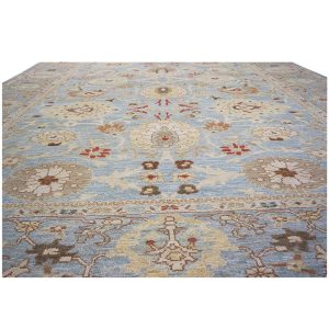 blue tan ivory persian sultanabad 9x12 handmade area rug houston texas