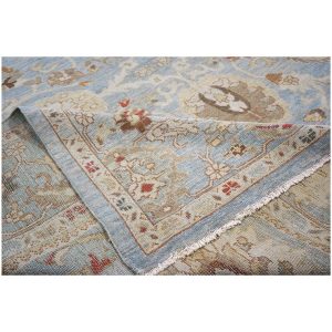 blue tan ivory persian sultanabad 9x12 handmade area rug houston texas