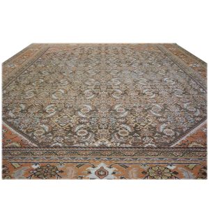 brown rust antique persian sultanabad 10x14 handmade area rug houston texas