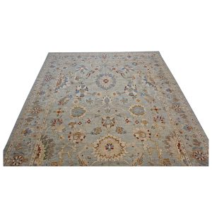 Sultanabad 9x12 Light Green Handmade Area Rug