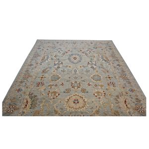Sultanabad 9x12 Light Green Handmade Area Rug