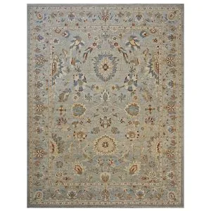 Sultanabad 9x12 Light Green Handmade Area Rug