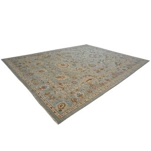 Sultanabad 9x12 Light Green Handmade Area Rug