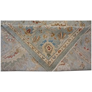 Sultanabad 9x12 Light Green Handmade Area Rug