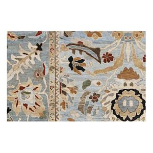 21st Century Sultanabad 9x13 Slate & Tan Handmade Area Rug — Tan | Ashly Fine Rugs Houston TX