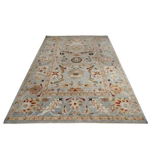 21st Century Sultanabad 9x13 Slate & Tan Handmade Area Rug — Tan | Ashly Fine Rugs Houston TX