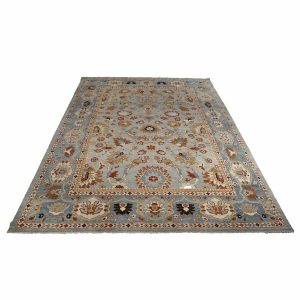 21st Century Sultanabad 9x12 Slate Blue & Rust Handmade Area Rug — Rust | Ashly Fine Rugs Houston TX