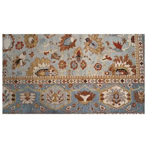 21st Century Sultanabad 9x12 Slate Blue & Rust Handmade Area Rug — Rust | Ashly Fine Rugs Houston TX