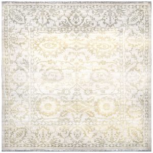 white ivory green persianan sultanabad 6x6 square handmade area rug houston texas