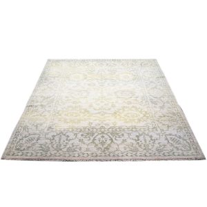 white ivory green persianan sultanabad 6x6 square handmade area rug houston texas