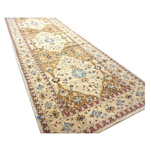 21st Century Sultanabad Tan and Ivory 5x18 Wool Hall Runner — Gallery ( long & narrow ) | Ashly Fine Rugs Houston TX