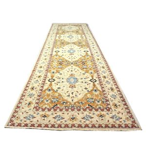 21st Century Sultanabad Tan and Ivory 5x18 Wool Hall Runner — Gallery ( long & narrow ) | Ashly Fine Rugs Houston TX