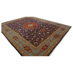 Vintage Persian Tabriz 10X13 Navy Area Rug — Navy | Ashly Fine Rugs Houston TX
