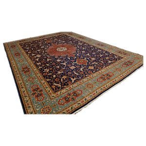 Vintage Persian Tabriz 10X13 Navy Area Rug — Navy | Ashly Fine Rugs Houston TX