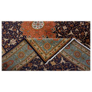 Vintage Persian Tabriz 10X13 Navy Area Rug — Navy | Ashly Fine Rugs Houston TX