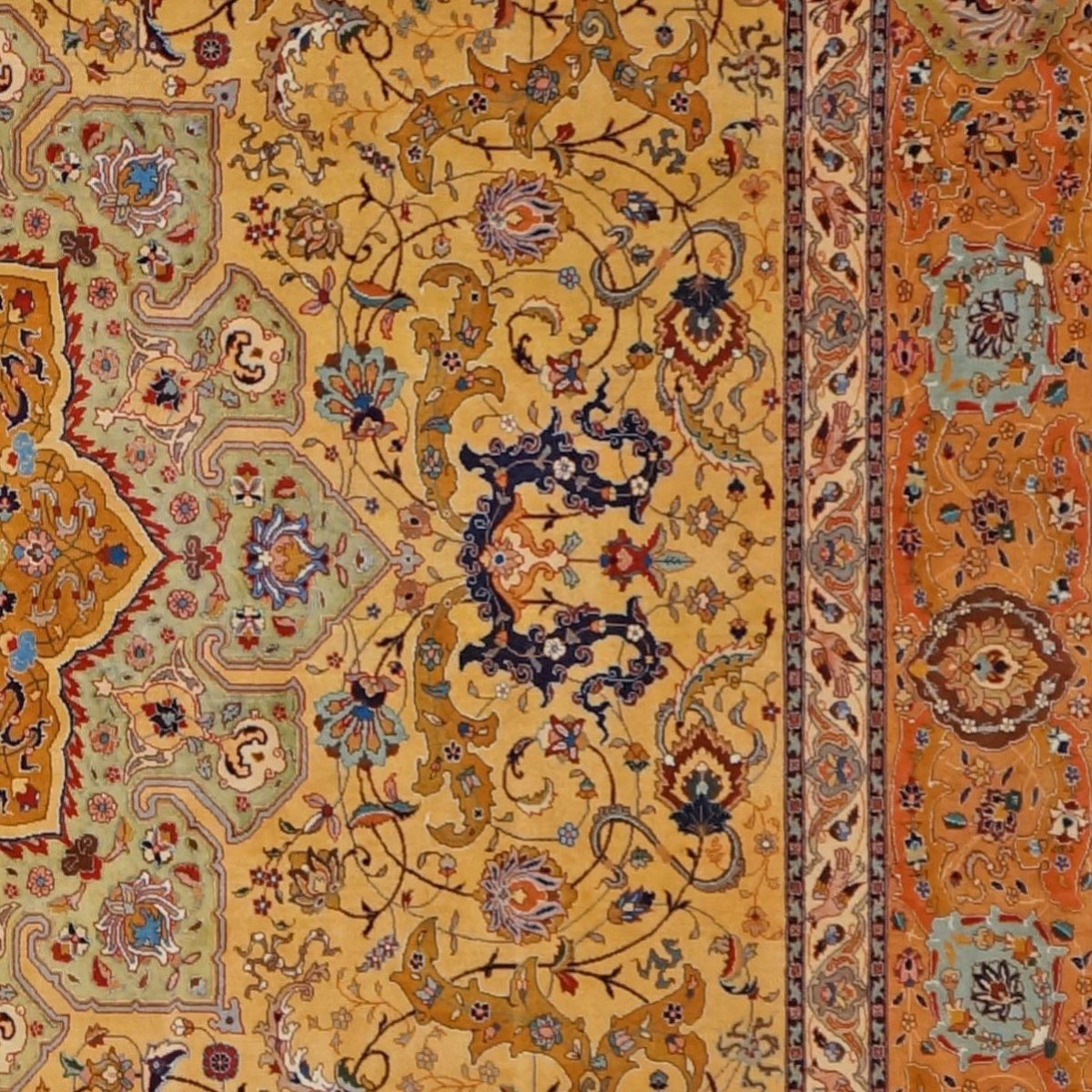 Area Rugs: Persian Tabriz Pahlavi 11 x 16 Rust Rug — 11x16 | Ashly Fine Rugs Houston TX