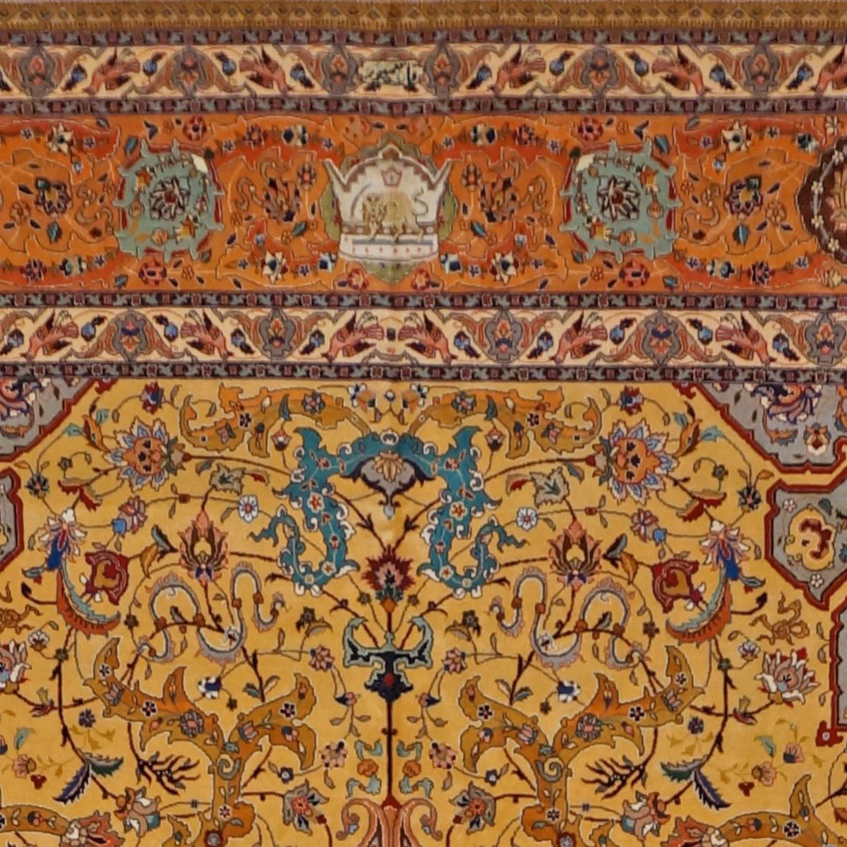 Area Rugs: Persian Tabriz Pahlavi 11 x 16 Rust Rug — 11x16 | Ashly Fine Rugs Houston TX