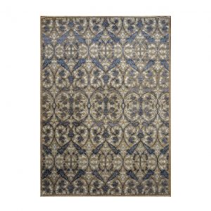 Indian Transitional Wool & Silk 10X14 Brown Area Rug — Navy | Ashly Fine Rugs Houston TX