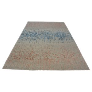 Nepalese Modern Wool & Silk 6X9 Grey Area Rug — Modern | Ashly Fine Rugs Houston TX