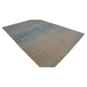 Nepalese Modern Wool & Silk 6X9 Grey Area Rug — Modern | Ashly Fine Rugs Houston TX
