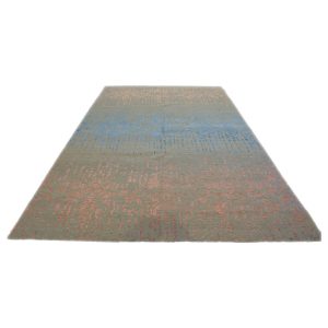 Nepalese Modern Wool & Silk 6X9 Grey Area Rug — Modern | Ashly Fine Rugs Houston TX