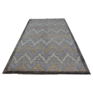 Nepalese Modern Wool & Silk 6X9 Grey Area Rug — Modern | Ashly Fine Rugs Houston TX