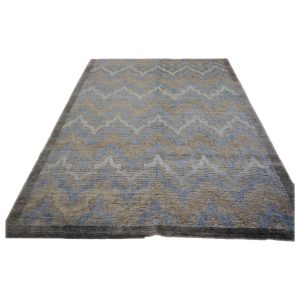 Nepalese Modern Wool & Silk 6X9 Grey Area Rug — Modern | Ashly Fine Rugs Houston TX