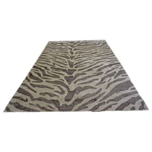 Nepalese Modern Wool & Silk 10X14 Zebra Print Area Rug — Modern | Ashly Fine Rugs Houston TX