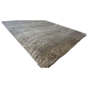 Indo Nepal Modern Wool & Silk 9X12 Grey Area Rug — Modern | Ashly Fine Rugs Houston TX