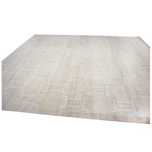 beige ivory grey modern silk 12x15 handmade area rug