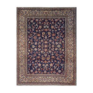 Antique Persian Tabriz 9x12 Blue Area Rug — ALL RUGS | Ashly Fine Rugs Houston TX