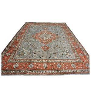 Antique Persian Tabriz 10X13 Grey & Orange Area Rug — Rust | Ashly Fine Rugs Houston TX