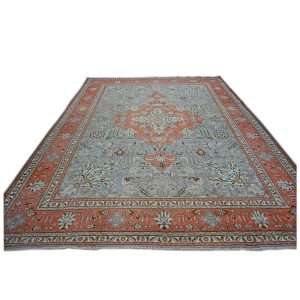 Antique Persian Tabriz 10X13 Grey & Orange Area Rug — Rust | Ashly Fine Rugs Houston TX