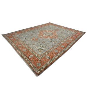 Antique Persian Tabriz 10X13 Grey & Orange Area Rug — Rust | Ashly Fine Rugs Houston TX