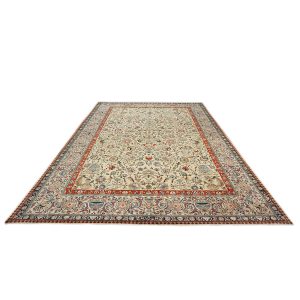 Antique Persian Tabriz 10X14 Gold & Taupe Handmade Area Rug — ALL RUGS | Ashly Fine Rugs Houston TX