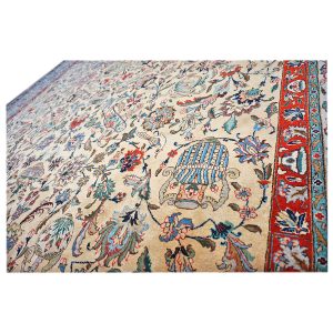 Antique Persian Tabriz 10X14 Gold & Taupe Handmade Area Rug — ALL RUGS | Ashly Fine Rugs Houston TX