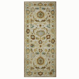 21st Century Sultanabad Ivory & Gold 3x6 Wool Hall Runner