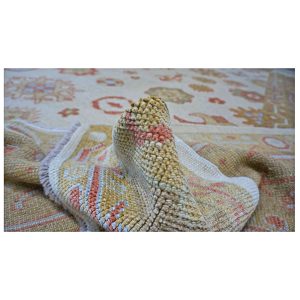 yellow ivory rust turkish oushak 9x12 handmade area rug